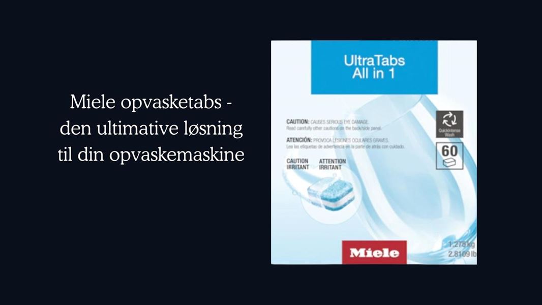 Miele opvasketabs - den ultimative løsning til din opvaskemaskine